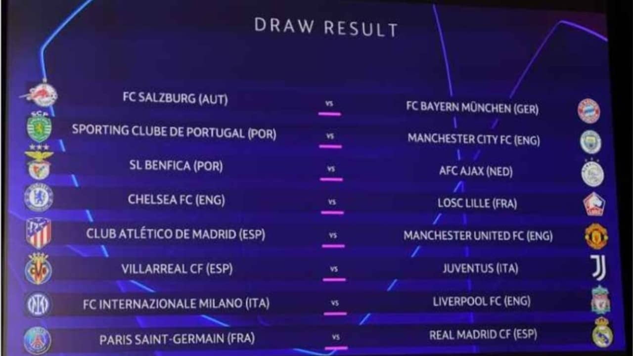Champions League Round of 16 Schedule