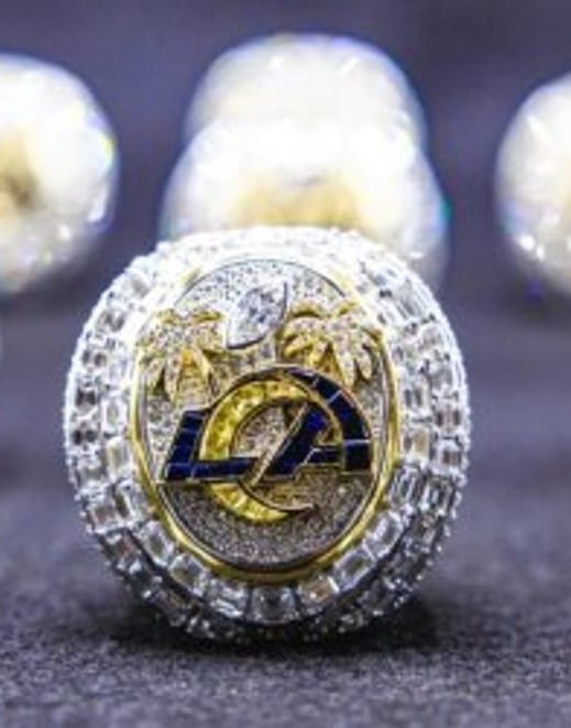 Rams unveil SoFi Stadium-inspired, 20-carat weight Super Bowl LVI